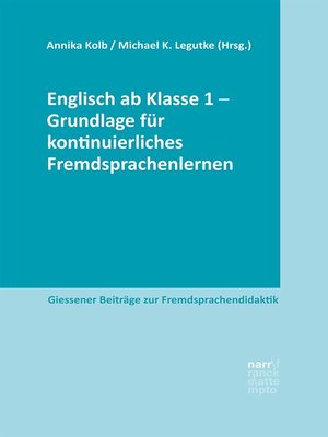 cover image of Englisch ab Klasse 1--Grundlage für kontinuierliches Fremdsprachenlernen